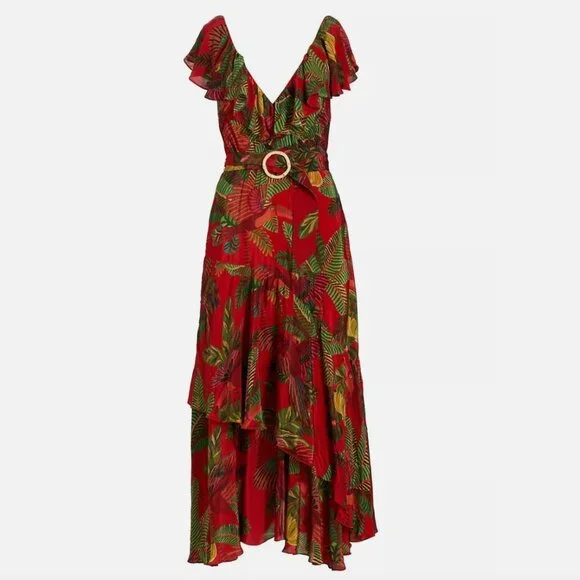 FARM Rio Red Forest Birds Maxi Dress - Picture 7 of 15
